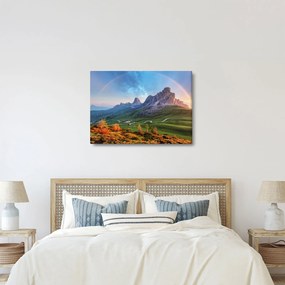 Obraz dúhy nad skaliskami (70x50 cm)