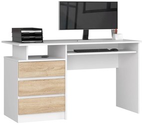 PC stolík Bronte (biela + dub sonoma). Akcia -13%. Vlastná spoľahlivá doprava až k Vám domov. 1128516