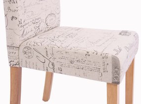 Jedálenská stolička Litta krémová látka (SET 2 ks) - Svetlo hnedá