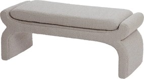 Béžová lavica z textílie buklé Nafya – Light &amp; Living