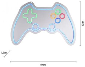 JUST LIGHT. 85022-70 - LED Neónová nástenná dekorácia NEON 1xLED/6,5W/5V gamer