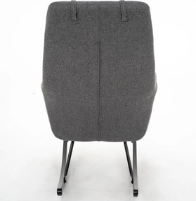 Hojdacie kreslo Galileo, stredne šedá tkanina