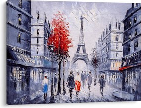Obraz uličky v Paríži, olejomaľba (70x50 cm)