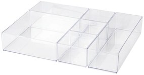 Súprava 6 organizérov do zásuvky, transparentné FLEXI 6