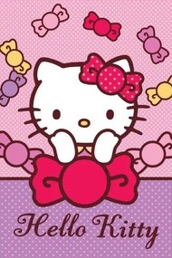 Hello Kitty ružový detský uterák