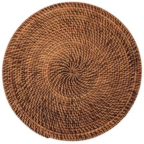 Hnedé ratanové prestieranie Tiseco Home Studio, ø 36 cm