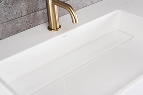 Rea Archi, umývadlo na dosku z konglomerátu 750x430x140 mm, ľavá verzia, biela matná, REA-U4300