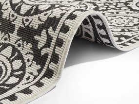 Hanse Home, Behúň Twin Supreme 104129 Black / Cream – na von aj na doma, 80x250, čiernobiela, chodba / predsieň