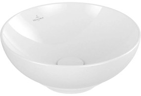 VILLEROY &amp; BOCH Loop &amp; Friends okrúhle umývadlo na dosku bez otvoru, s prepadom, priemer 380 mm, biela alpská, 4A450001