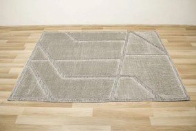 Koberec Shaggy Lula Soft IM89A geometrický / trojuholníky, sivý