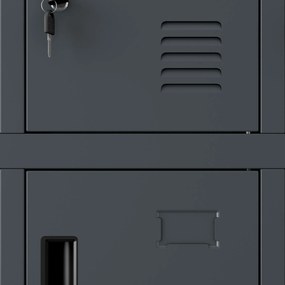 Skriňa s priehradkami s 20 priehradkami ROBERT, 1360 x 1720 x 450 mm, antracitová