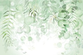 Samolepiaca tapeta jemné zelené listy