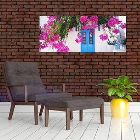 Obraz - Tradičný grécky dom (120x50 cm)