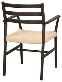 Jedálenská stolička v tmavohnedo-prírodnej farbe Harlan – Rowico