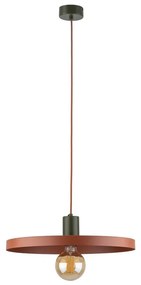 Luster na lanku SILA 1xE27/15W/230V pr. 40 cm tehlová/zelená