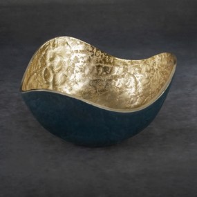 DEKORAČNÁ KOVOVÁ MISKA PEDRO3 (08) 25X25X13 CM TMAVOMODRÁ
