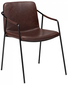 BOTO ČALÚNENÁ STOLIČKA S PODRÚČKAMI vintage cocoa/black