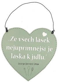 Nekupto Dřevěná cedule srdce do kuchyně Ze všech lásek