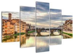 Obraz - Most cez rieku (150x105 cm)