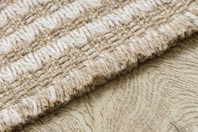 Koberec JUTE 3650 so strapcami krémový / béžový