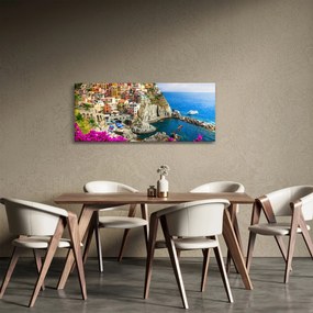Obraz - Talianska dedinka Manarola (120x50 cm)