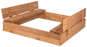 Detské drevené pieskovisko, uzatvárateľné, impregnované | 150X150