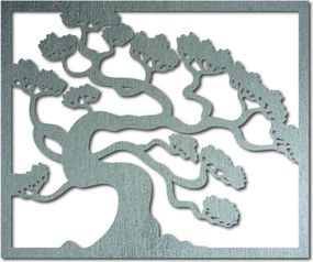 SENTOP | Drevený obraz na stenu strom bonsai z preglejky topoľ DRAZSKA I 3D HODINY PR0214  HEU+