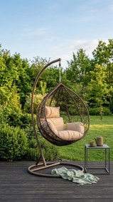 Závesné hojdacie kreslo Houseland Luna L hnedé