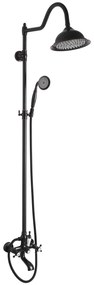 Rea Bergamo, sprchový set v retro štýle, čierna matná, REA-P5001