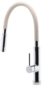 FERRO - Drezová batéria s flexibilným ramienkom lesklý chróm/béžová