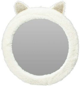 Chlpaté zrkadlo s uškami, biela, 31 cm