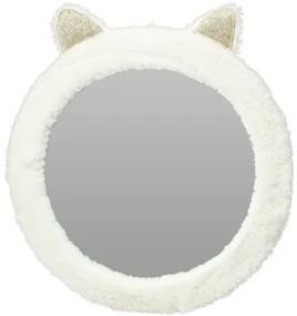 Chlpaté zrkadlo s uškami, biela, 31 cm