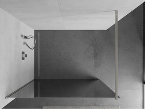 Mexen Kioto, sprchová zástena Walk-In 80 x 200 cm, 8mm sklo vzor zrkadlo, brúsená oceľ profil, 800-080-101-97-50