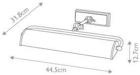 Elstead WINCHFIELD-PLM-AB-OAK - Obrazové svietidlo WINCHFIELD 2xE14/40W/230V dub