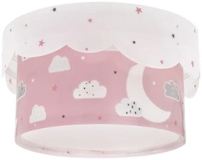 Dalber 61236S - Detské stropné svietidlo MOON 2xE27/60W/230V ružová