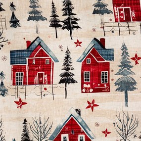 VIANOČNÉ SATÉNOVÉ OBLIEČKY ASHER 140X200, 1 KS 70X80 CM VZOROVANÉ