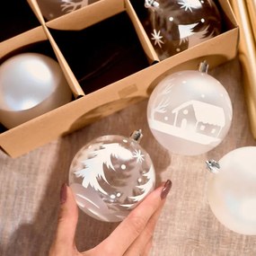 Vianočné guľky ETHAN s vianočnými vzormi 714603 (6ks)