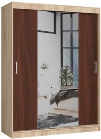 Šatníková skriňa s posuvnými dverami 150 cm CLP sonoma / wenge