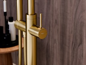 Besco Voľne stojaca vaňová batéria Veo 3.0 ColdMode VB BOX system BG Zlatá kartáčovaná