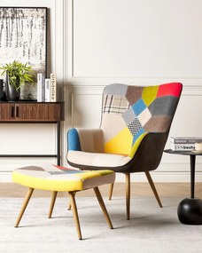 Kreslo VIADENE (patchwork). Vlastná spoľahlivá doprava až k Vám domov. 1022888