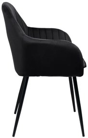 Jedálenská stolička SEVILLA zamatová, čierna