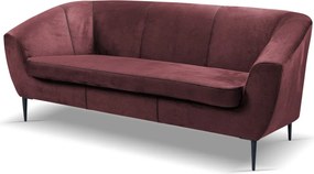 Trojmiestna pohovka Olivio, vínová zamatová látka