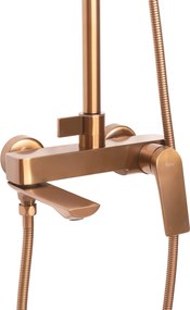 Rea Avalon, sprchová súprava s dažďovou hlavovou a ručnou hlavicou, medená matná, REA-P2418