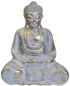 Buddha zlato bílý 3 50 cm