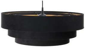 Luster na lanku TRINITI 1xE27/60W/230V čierna/zlatá