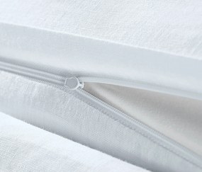 Ľanová posteľná bielizeň, biela, štandardná veľkosť