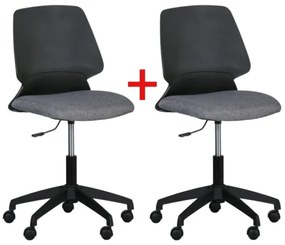 Kancelárska stolička CROOK 1+1 ZADARMO, sivá