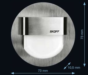 LED nástenné svietidlo Skoff Rueda nerez neutrálna biela IP20 ML-RUE-K-N