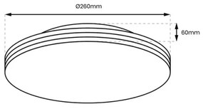 LED Kúpeľňové stropné svietidlo BEVER LED/10W/230V 4000K pr. 26 cm IP44