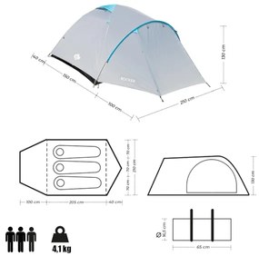 Turistický stan NILS Camp NC6013 Rocker - šedý